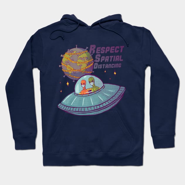 Respect Spatial Distancing Hoodie by anycolordesigns